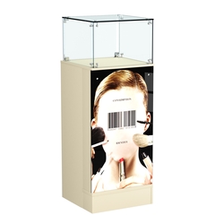 Прилавок со световым коробом квадратный №11, Крем Вайс