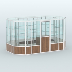 Павильон из профиля островной №5б, Орех