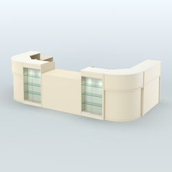 Пристенный павильон Чай и Кофе с собой №4, Крем Вайс + Белый