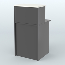 Ресепшен-Лайт прямоугольный с надставкой №12, Черный и Белый