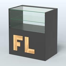 Прилавок "Фаберлинк" №4-800, Черный и Дуб Золотистый U1148