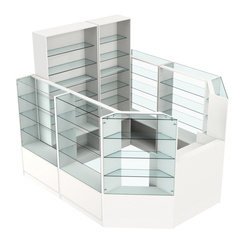 Торговый пристенный островок ГРАЦИЯ №8 (открытый) (5.24 кв.м), Белый