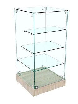 Прилавок Истра с держателями для полок №112 (закрытый), Дуб сонома