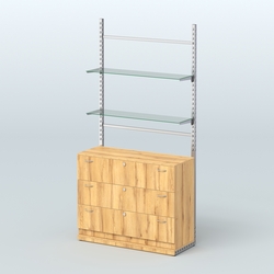 Система ЭЛЕГАНТ №9 без ДСП с тумбой T13 (1200 мм), Дуб Золотистый