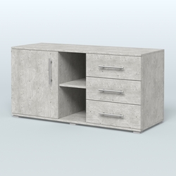 Тумба сервисная Фламинго, цвет антрацит + акация, Метрополитан Грей