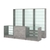 Комплект витрин с регулировочными полками NE-6 №12-1 и прилавков ЭК-4 Бетон Чикаго светло-серый F186 ST9