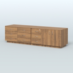 Тумба Феникс опорная приставная левая, Орех