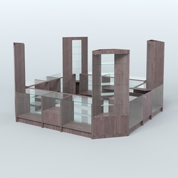 Торговый Островок "Эконом" №15 (12, 9 кв.м), Ясень Анкор темный