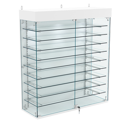 Витрина настенная НЕО №4А-2 с девятью полками, Белый