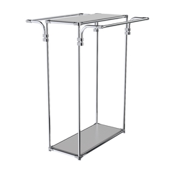 Хромированный стенд-вешало TD-11 №1-3 с полками ДСП 16мм, Серый