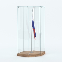 Витрина для знамени №1, Дуб канзас коричневый Н1113 ST10