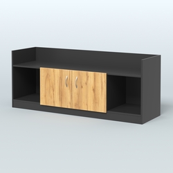 Тумба Виенсо, Черный и Дуб Золотистый U1148