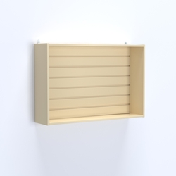 Витрина настенная №203-1В с эконом панелью, Крем Вайс