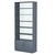 Стеллаж из ДСП с 5-ю полками 350x900 мм серии LEVEL-5 №13-1 (З/C - СТЕКЛО) Темно-Серый