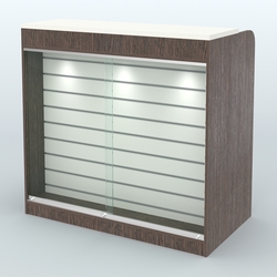 Ресепшен-Лайт №3 (Фасадная стенка - Экономпанель), Дуб Венге + Белый