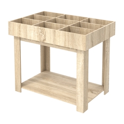 Корзина для распродаж из ДСП на 9 ячеек, Дуб Сонома