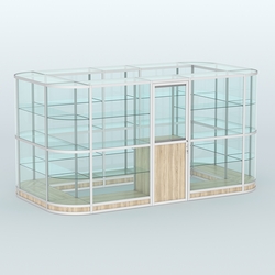 Павильон из профиля островной №4г, Дуб Сонома