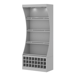 Стеллаж Гарант №1-4-900-О с ограничителями, Серый