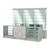 Комплект стеклянных витрин ИС-32 и прилавков ЭК-4 Метрополитан Грей