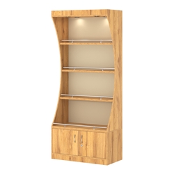 Стеллаж Гарант №1-2-900-О с ограничителями, Дуб Золотистый и Крем Вайс