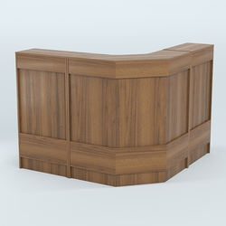 Ресепшен Г-образный серии ПРАЙМ №4Б, Орех