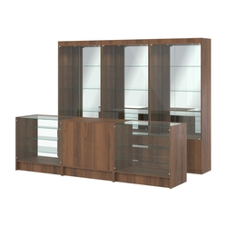 Комплект витрин ЭК-03 и прилавков ЭК-4, Орех