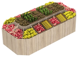 Островной овощной развал FRUIT-COURT №3, Дуб Сонома