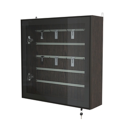 Витрина настенная №1-1Б с эконом панелью серии Collecto, Дуб Венге