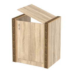 Недорогой прилавок-проход с декоративными молдингами №ПДМ-ПР-600, Дуб сонома