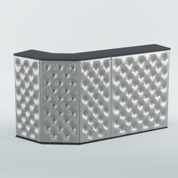 Ресепшен БАРОН №5 (карета золото), Антрацит + Экокожа серебристая