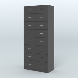 Шкаф для аптек - картотека серии RED №8 , Черный