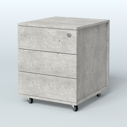 Тумба мобильная Киви, цвет белый, Метрополитан Грей