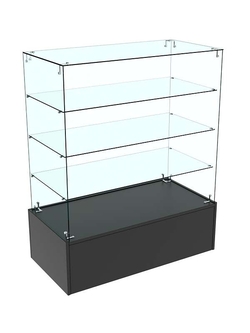 Прилавок Истра на подиуме из ДСП №28 (открытый), Черный