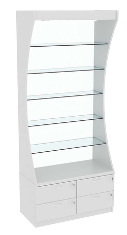 Витрина Радуга из ДСП и стекла №2-2 (Т-19) , Серый