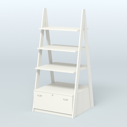 Торговая двусторонняя стойка ЛОФТ №4-950 с двумя тумбами Т-16, Белый