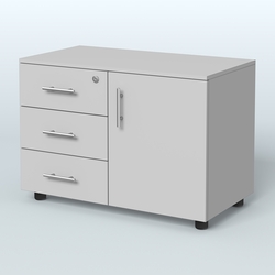 Тумба для оргтехники Види Вуд, цвет мокко + вяз, Серый