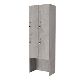 Шкаф для раздевалок СТАНДАРТ-Элегия №3-2Б, Бетон Чикаго светло-серый F186 ST9