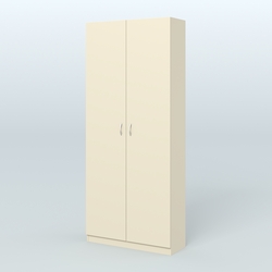 Аптечный шкаф одежды персонала для двух человек №2, Крем Вайс