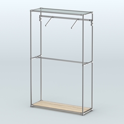 Торговая система ХРОМ без ДСП 1200 мм с поручнями №4, Дуб Сонома