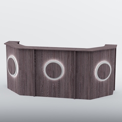 Ресепшен со скошенными углами КРУГ №5, Ясень Анкор темный