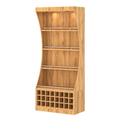 Стеллаж Гарант №1-4-900-О с ограничителями, Дуб Золотистый