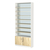 Стеллаж из ДСП с 7-ю полками 250x900 мм серии LEVEL-7 №11-2 (З/C - ЗЕРКАЛО) Белый + Дуб Сонома