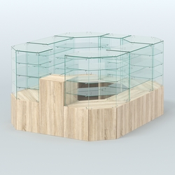 Павильон ИСТРА в центр зала №2 (открытый) (4, 94 кв.м), Дуб сонома