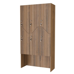 Шкаф для раздевалок СТАНДАРТ-Элегия №3-3А, Орех
