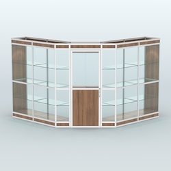 Павильон из профиля угловой №7в (9 кв.м), Орех