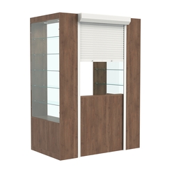 Недорогой П-образный павильон №3-5П (1,35 кв.м), Орех