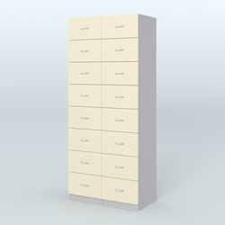 Шкаф для аптек - картотека серии RED №8 , Серый + Крем Вайс