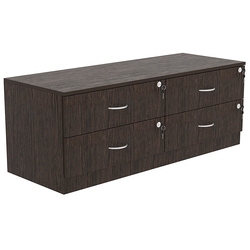 Тумба T-14 1200мм (H-450мм с 4-мя выдвижными ящиками), Дуб Венге