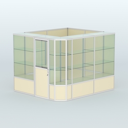 Павильон из профиля угловой №6б (5,5 кв.м), Крем Вайс