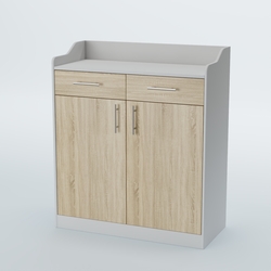 Стойка официанта "Бармен" №6, Белый + Дуб Сонома